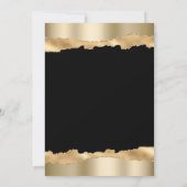 Invitation 50th Anniversary Party Black Gold Torn Foil  (Dos)
