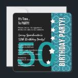 Invitation 50th Birthday Funny NOT Over the Hill Z50D<br><div class="desc">50th Birthday Funny NOT Over the Hill Z50D NOT Over the Hill. C'est ça ! Juste fill in your party détails. This design moderne with its clean text and sprinkling of stars is an elegant way to invite your guests to a 50th birthday party. On the back it says NOT...</div>