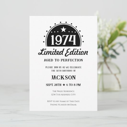 Invitation 50th Birthday Limited Edition (Debout devant)