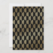 Invitation 50th Birthday Party Modern Black and Gold Foil (Dos)