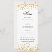 Invitation 50th Birthday Party Program Menu Merci U Gold (Dos)