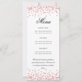 Invitation 50th Birthday Party Program Menu Rose Gold (Dos)