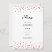 Invitation 50th Birthday Party Program Menu Rose Gold (Dos)