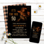 Invitation 50th Birthday Rustic Cowboy Hat and Leather Boots<br><div class="desc">This design features a pair of leather cowboy boots with hat and your personalized 50th birthday party invitation information below. Personalize by editing the text or delete text in the text boxes #party #invitations #invites #50thbirthday #birthday #birthdayparty #50th #partyinvitations #personalizedinvitations</div>