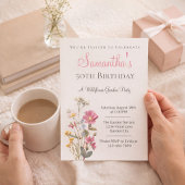 Invitation 50th Birthday Wildflower Garden Party