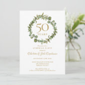 Invitation 50th Golden Anniversary Surprise Party Garland (Debout devant)