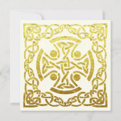 Invitation 50th Wedding Anniversary Faux Gold Celtic Knot (Dos)