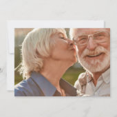 Invitation 50th Wedding Anniversary Gold Heart Floral 2 Photo (Dos)