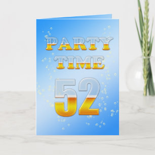 Invitation 52e anniversaire de l'invitation with créof beer