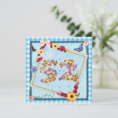 Invitation 52e fête d'anniversaire Fleurs d'invitation, papil (Debout devant)