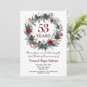 Invitation 53e anniversaire du Mariage hiver (Debout devant)