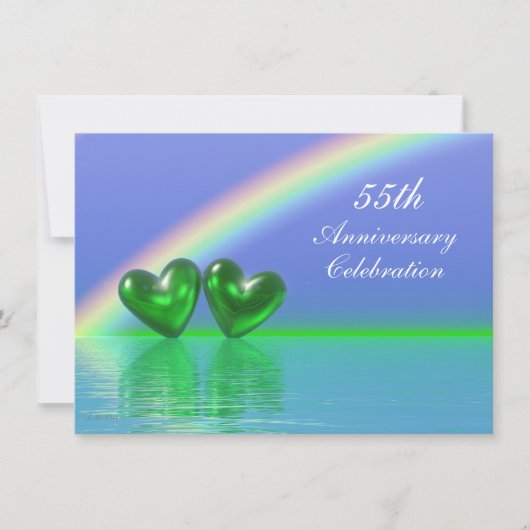 Invitation 55e Anniversaire Cœurs d'Émeraude (Devant)