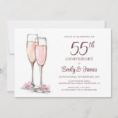Invitation 55e anniversaire du Mariage Champagne (Devant)
