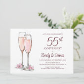 Invitation 55e anniversaire du Mariage Champagne (Debout devant)