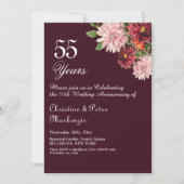 Invitation 55e anniversaire du Mariage émeraude Bourgogne Flo (Devant)