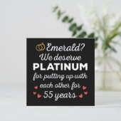 Invitation 55e anniversaire du Mariage I - Emerald Funny Coup (Debout devant)
