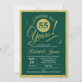 Invitation 55e anniversaire - Emerald Green Gold (Devant)
