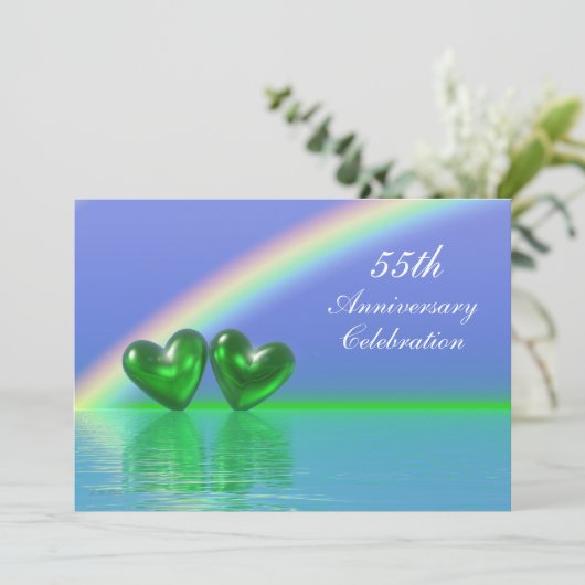 Invitation 55e anniversaire Emerald Hearts (Debout devant)