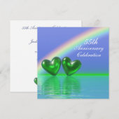 Invitation 55e anniversaire Emerald Hearts (Devant / Derrière)