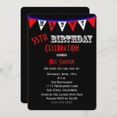 Invitation 55e anniversaire fêter l'invitation (Devant / Derrière)