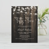Invitation 55e anniversaire Rustic Wood Party (Debout devant)