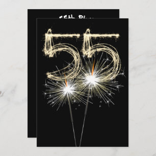 Invitation 55e anniversaire Sparkler