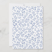 Invitation 55e fête d'anniversaire, Motif de numéro bleu/blan (Dos)