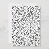 Invitation 55e fête d'anniversaire, noir/blanc Motif numériqu (Dos)