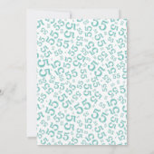 Invitation 55e fête d'anniversaire, Turquoise/Motif numérique (Dos)