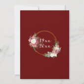 Invitation 55e Mariage Emerald Anniversaire Rose Gold Frame (Dos)