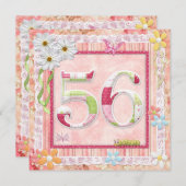 Invitation 56e anniversaire style scrapbooking (Devant / Derrière)