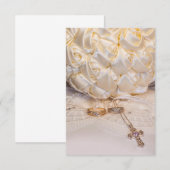 Invitation 5807-Bouquet avec Anneaux et Croix (Devant / Derrière)