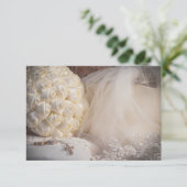 Invitation 5882-Bouquet avec Anneaux, Voile et Croix (Debout devant)