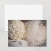 Invitation 5882-Bouquet avec Anneaux, Voile et Croix (Devant / Derrière)