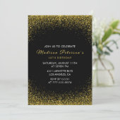 Invitation 58 ans noir et or Glam Glitter (Debout devant)