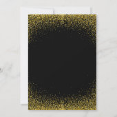 Invitation 58 ans noir et or Glam Glitter (Dos)