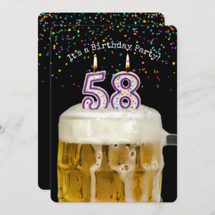 Invitation 58e anniversaire fête de la bière