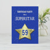 Invitation 59e fête d'anniversaire pour une superstar (Debout devant)