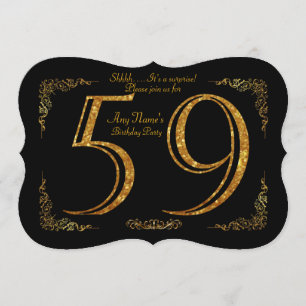 Invitation 59ème, fête d'anniversaire 59ème, grand Gatsby, no