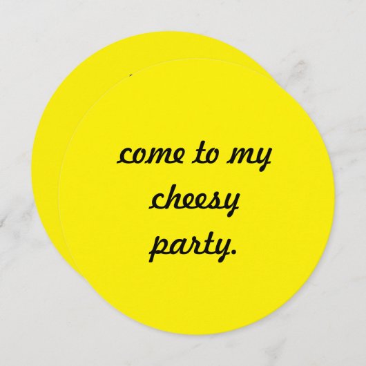 Invitation 5,25 x 5,25 Cercle d'invitation (Devant / Derrière)