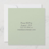 Invitation 5.25x5.25 Abstrait Feuilles Branches Gris Lime Cla (Dos)