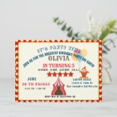 Invitation 5 Anniversaire Cirque THÈME PHOTO COLLAGE (Debout devant)