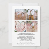 Invitation 5 couples virtuels de douche de mariée par courrie (Dos)