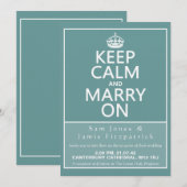 Invitation 5" gardent le calme et se marient sur le (Devant / Derrière)