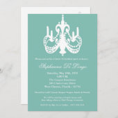 Invitation 5 lustre 7x7 sucré 16 partie anniversaire Invitati (Devant / Derrière)