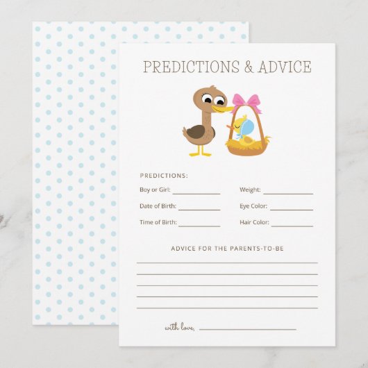 Invitation 5 Petits Canards | Prédictions & Conseils Shower d (Devant / Derrière)