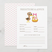 Invitation 5 Petits Canards | Prédictions et Conseils Baby Sh (Devant / Derrière)