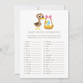 Invitation 5 Petits Canards Trivia bébé | Rubrique Word (Devant)