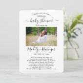 Invitation 5 Photo Baby shower d'interurbain virtuel par cour (Debout devant)