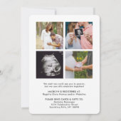 Invitation 5 Photo Baby shower d'interurbain virtuel par cour (Dos)